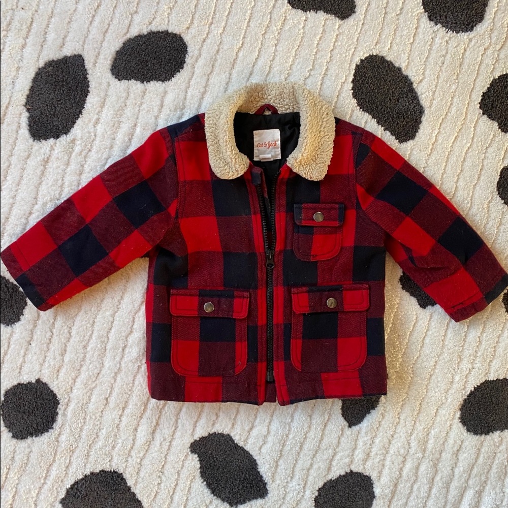 Cat & Jack buffalo flannel 18 month coat jacket